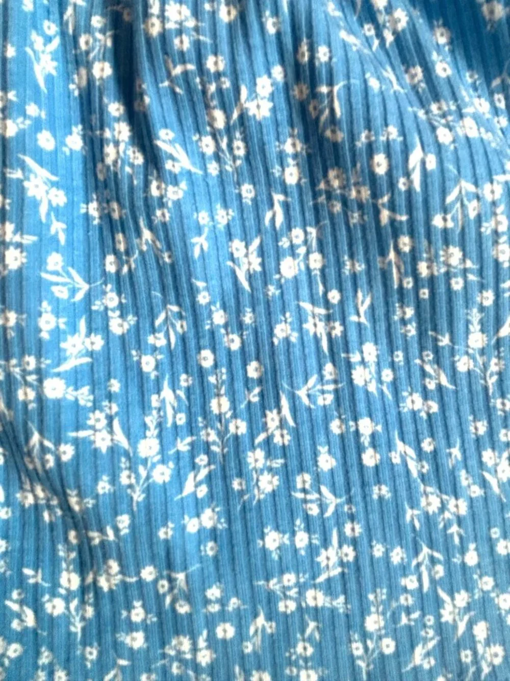 Old Navy Girls’ Sundress XL Blue White Floral Spaghetti Straps Peasant Ruffle